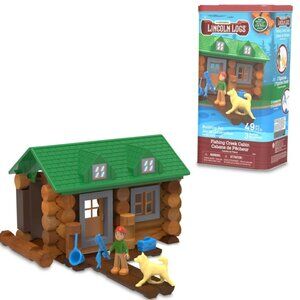 NEW Lincoln Logs Fishing Creek Cabin Building Set - 49 Pieces